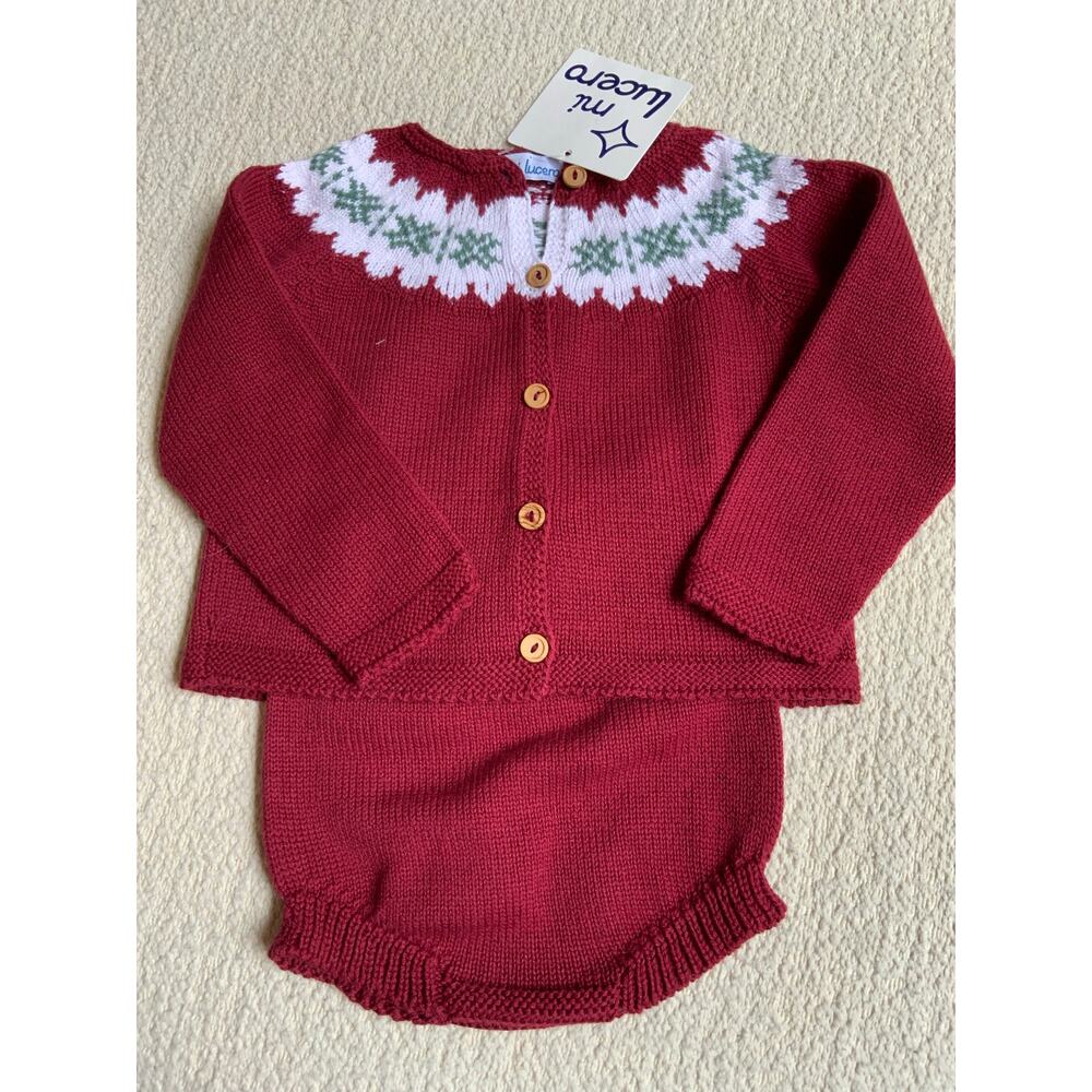 Mi Lucero Cardigan‎ and diaper cover size 6M